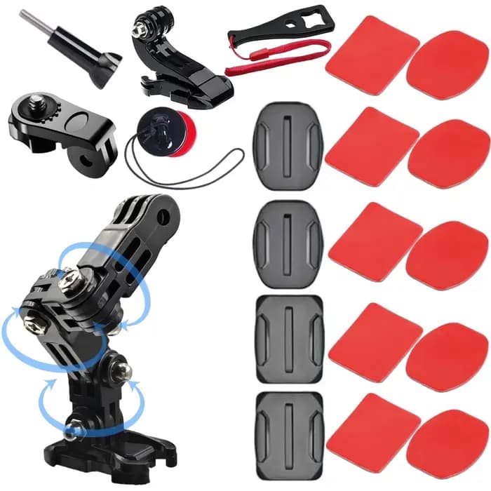Kit de casque de moto pour GoPro Hero 13 12 11 10 Support de menton