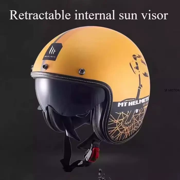 Casque de moto rétro MT JET pour l'été