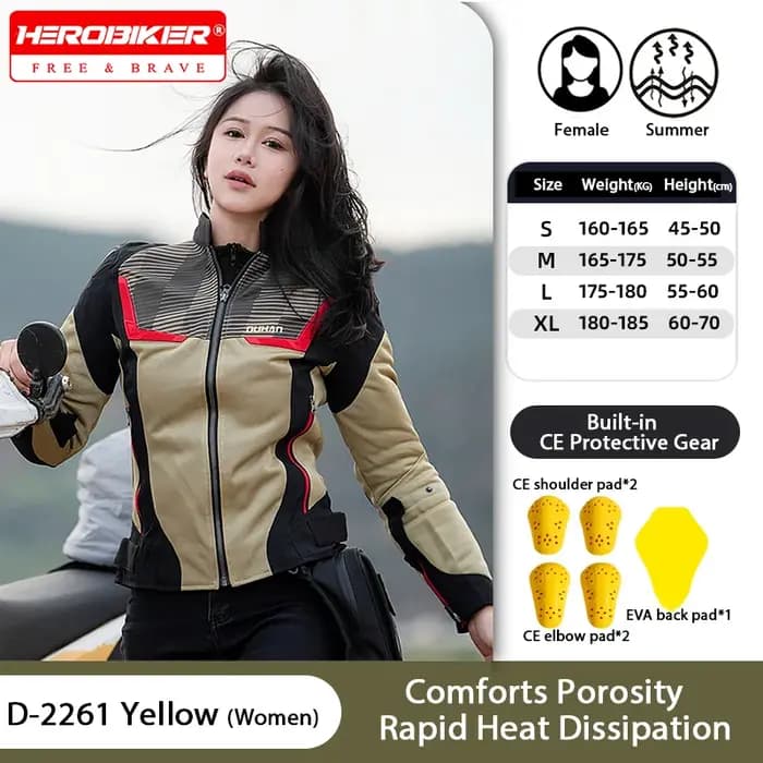 DUHAN veste de Moto femmes respirant maille