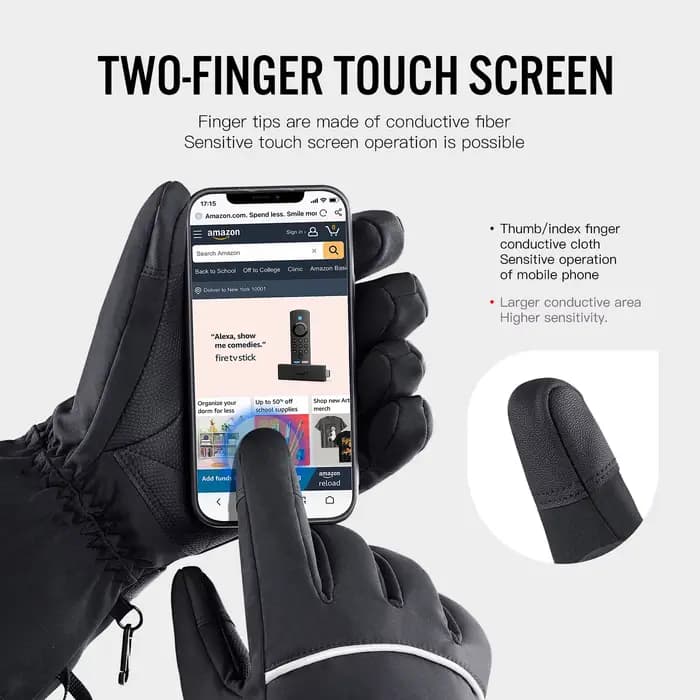Gants chauffants électriques Moto hiver Moto gants chauffants chaud imperméable Rechargeable chauffage gants thermiques pour motoneige