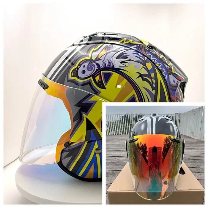 Casque de moto demi-coque neutre 2026 VZ-RAM Golden Kirin Big Eyes pour tout-terrain