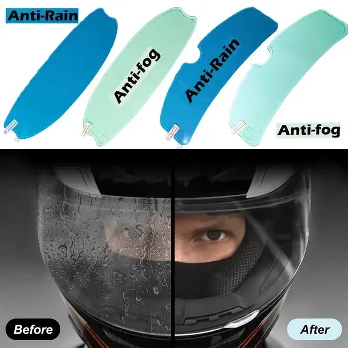 Film anti-pluie et anti-buée pour casque de moto