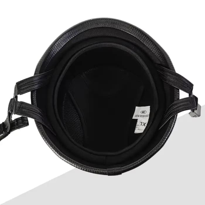 Casque en cuir demi-coque fait main pour hommes et femmes