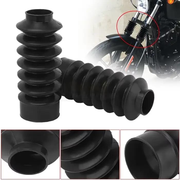 Bottes de fourche avant et longues en caoutchouc pour moto