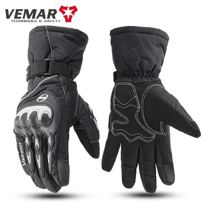 VEMAR gants de protection de moto de haute qualité, équipement d'équitation d'hiver imperméable avec