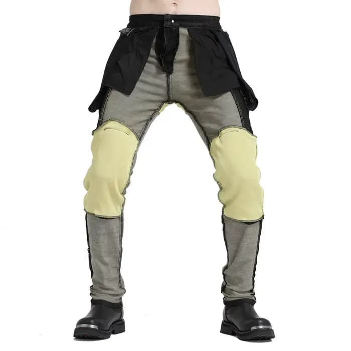 Pantalon en jean pour moto avec équipement de protection intégré