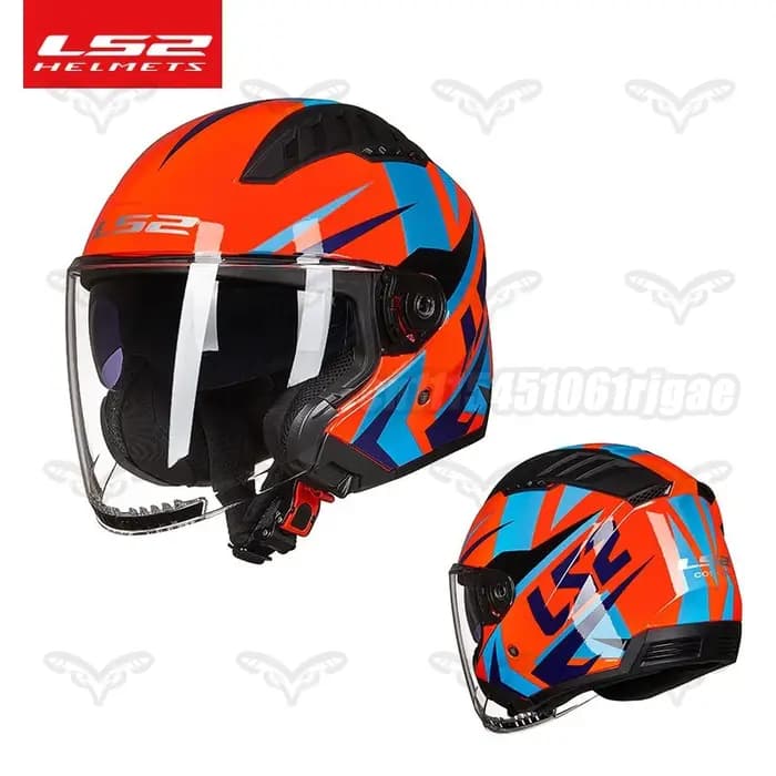 Casque ouvert LS2 OF600 Copter avec double visière, pare-soleil intégré, anti-rayures, résistant aux UV, dégagement rapide, pour moto et scooter.